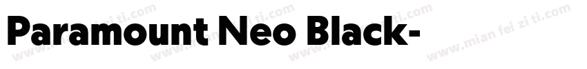 Paramount Neo Black字体转换